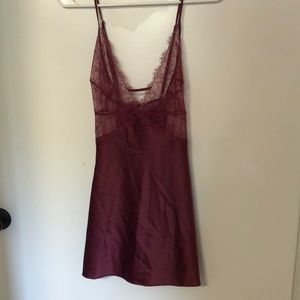 Burgundy Victoria’s Secret lingerie